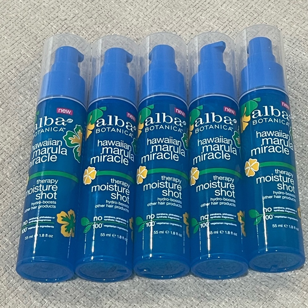 Lot of 5 Alba Botanica Hawaiian Marula Miracle Therapy Moisture Shot 1.8 Fl Oz